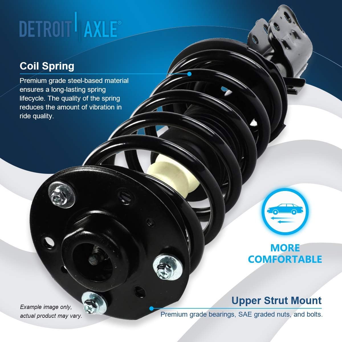 Detroit Axle - Struts Shocks for Chevy Equinox GMC Terrain Saturn Vue Pontiac Torrent Complete 2 Front Ready Struts with Coil Spring 2 Rear Shock Absorbers Replacement Suspension Kit