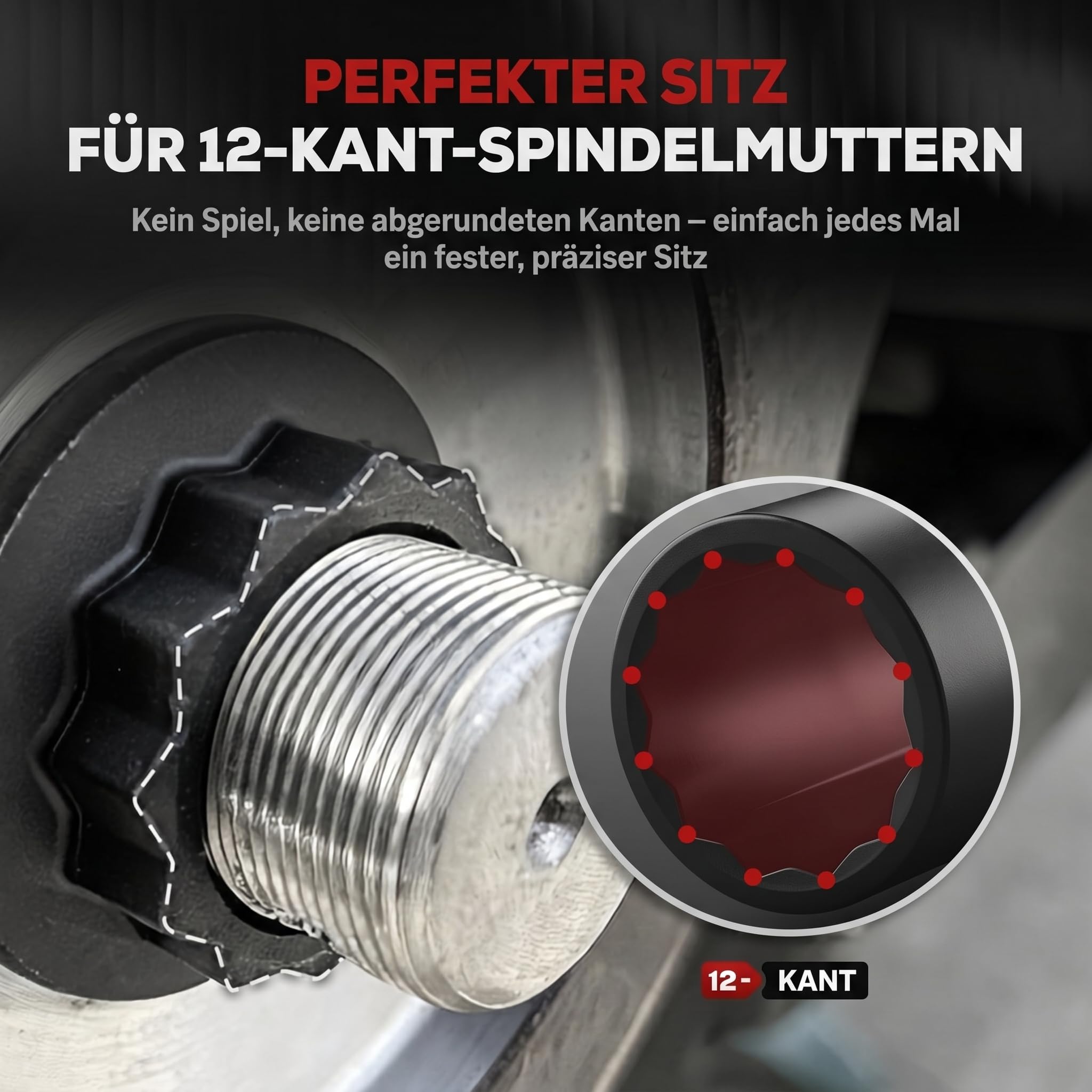 BILITOOLS Vielzahn Schlagschrauber Stecknuss für Antriebswellen 14–36 mm