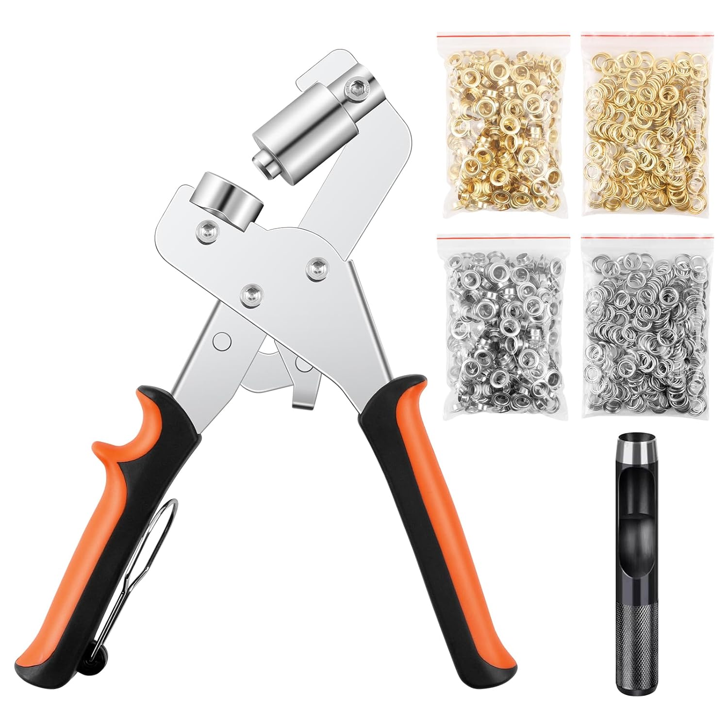 NewBEP Grommet Tool Kit, 3/8 inch(10mm) Handheld Eyelet Kit Manual