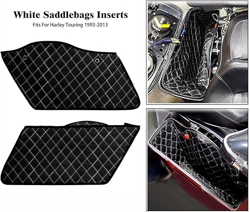 Miniatura 2 de HDBUBALUS Insertos de alforja compatibles con Harley Extended Bag Touring Electra Street Glide Road King 1993-2013 (rosca blanca)
