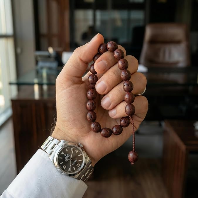 Saul. Orijinal Doğal Andız Çekirdeği Premium Kokulu Efe Tesbih – 17'li Maskot Boy El Yapımı Stres Tesbihi – Erkek Aksesuar & Hediye