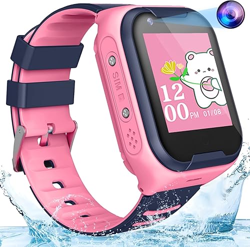 Reloj inteligente GPS 4G IP67 impermeable de seguimiento en tiempo real reloj inteligente pantalla táctil video teléfono cámara de seguimiento de