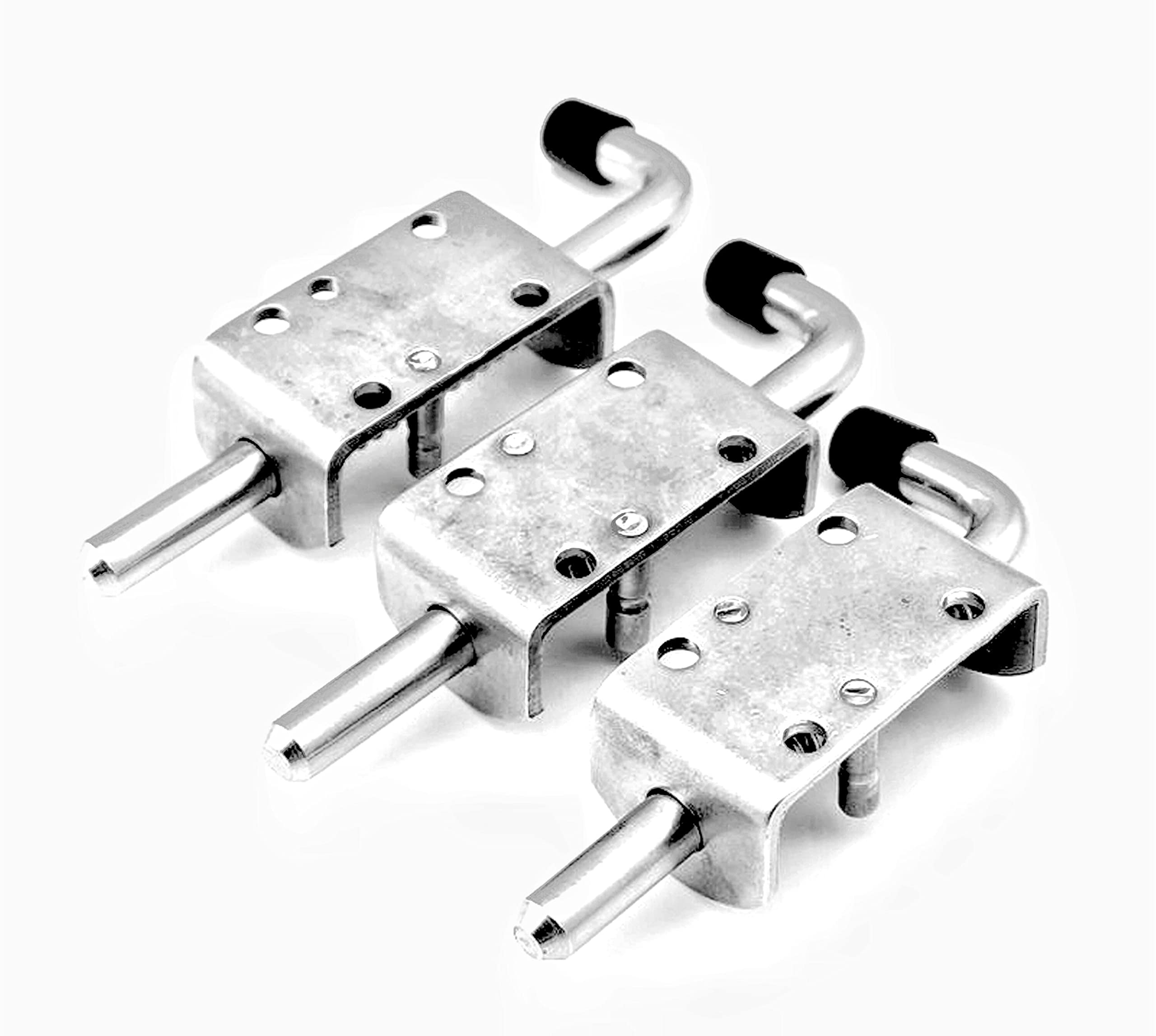 1 pestillo con resorte, pestillo de acero inoxidable 304 de seguridad para puerta de remolque, pestillo de resorte de tono resistente, bisagra de gabinete de puerta (longitud: 135 mm)