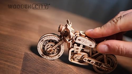 Miniatura 9 de WOODEN.CITY Cafe Racer - Rompecabezas de madera 3D para adultos, kit de construcción