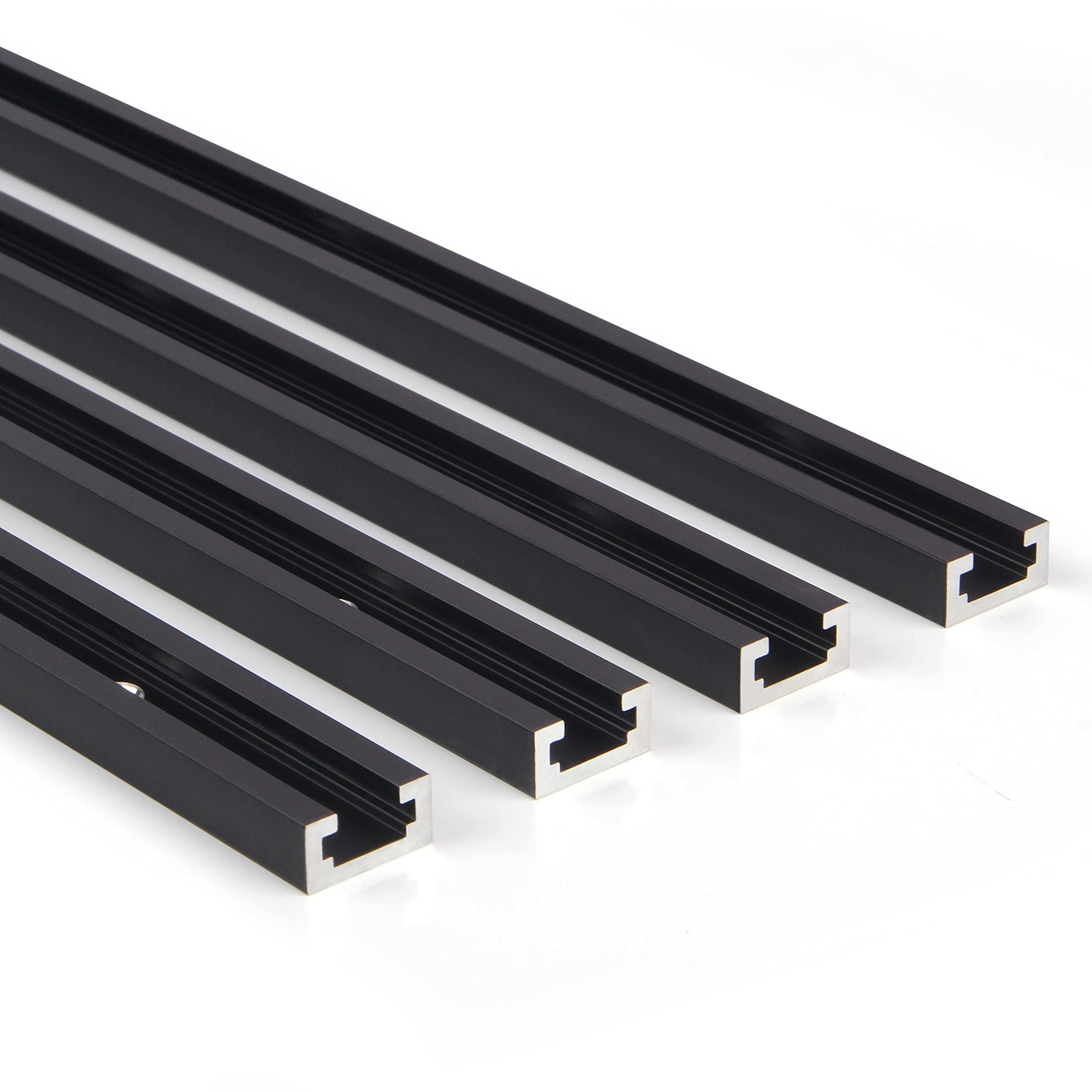 T Tracks 36 Inch for Woodworking by CLEAR STYLE, Double-Cut Jig Profile Universal T-Tracks with Predrilled Mounting Holes (36 Inch 4 Pack)