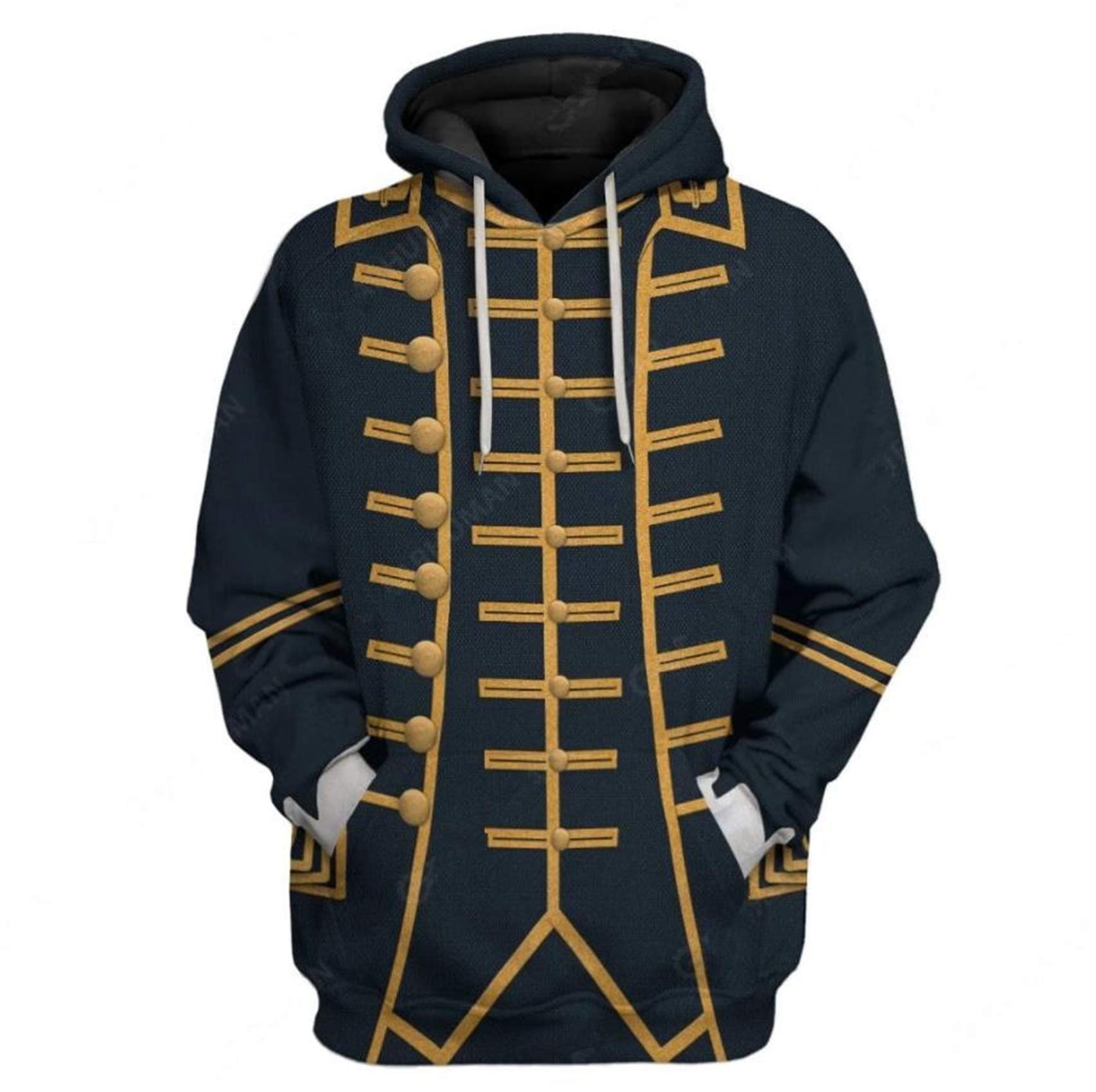 Uyecos Historical Hoodie Revolutionary War Uniform Top