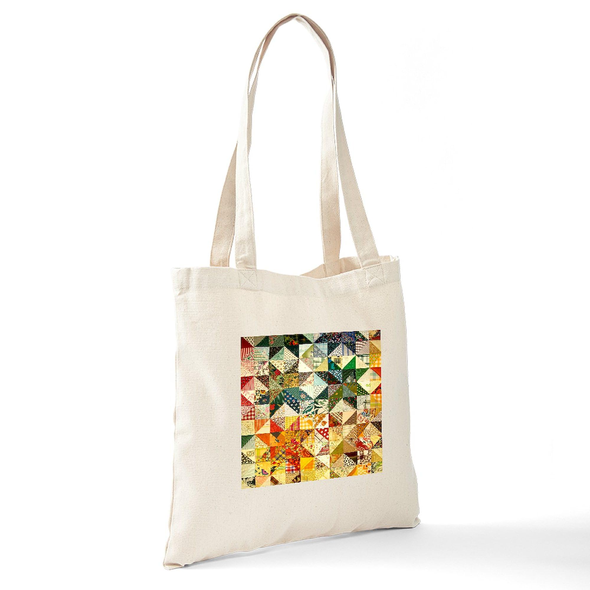 CafePress "Quilting Makes Me Smile" Tote Bag - Natural Canvas Reusable Shopping Bag