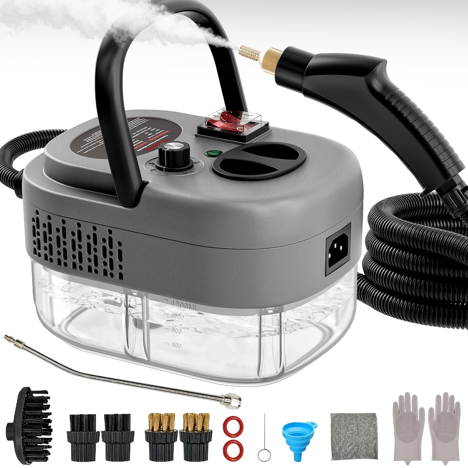 Photo 1 of ***PARTS ONLY***NON FUNCTIONAL***Steam Cleaner,15s Heat-Up,1.4L Tank,Steamer for Cleaning with 10 pcs Accessories,Multi-2500W High Temperature and Pressure handheld steamer,Steam Clea (4-?02?Gary)