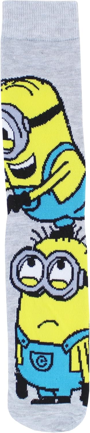 Hyp Minions Adult Casual Crew Socks, 6-Pack, Size 10-13