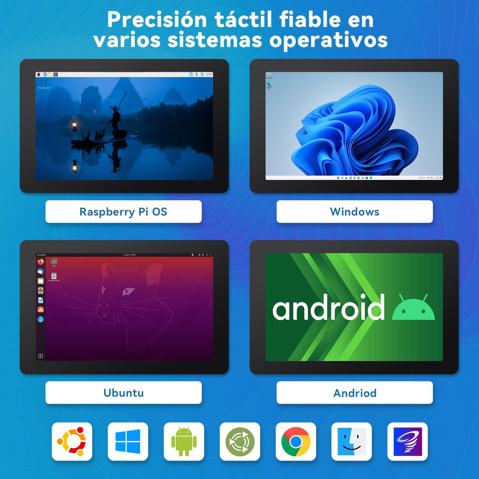 SUNFOUNDER Ultimo 10 pollici DIY Touch Screen All-In-One Solution per Raspberry Pi 5, IPS HD 1280x800 LCD, Built-In 5.1V/5A Output, HDMI, 10 punti, Nessun Driver, altoparlanti, per RPi 5/4/3/Zero 2W