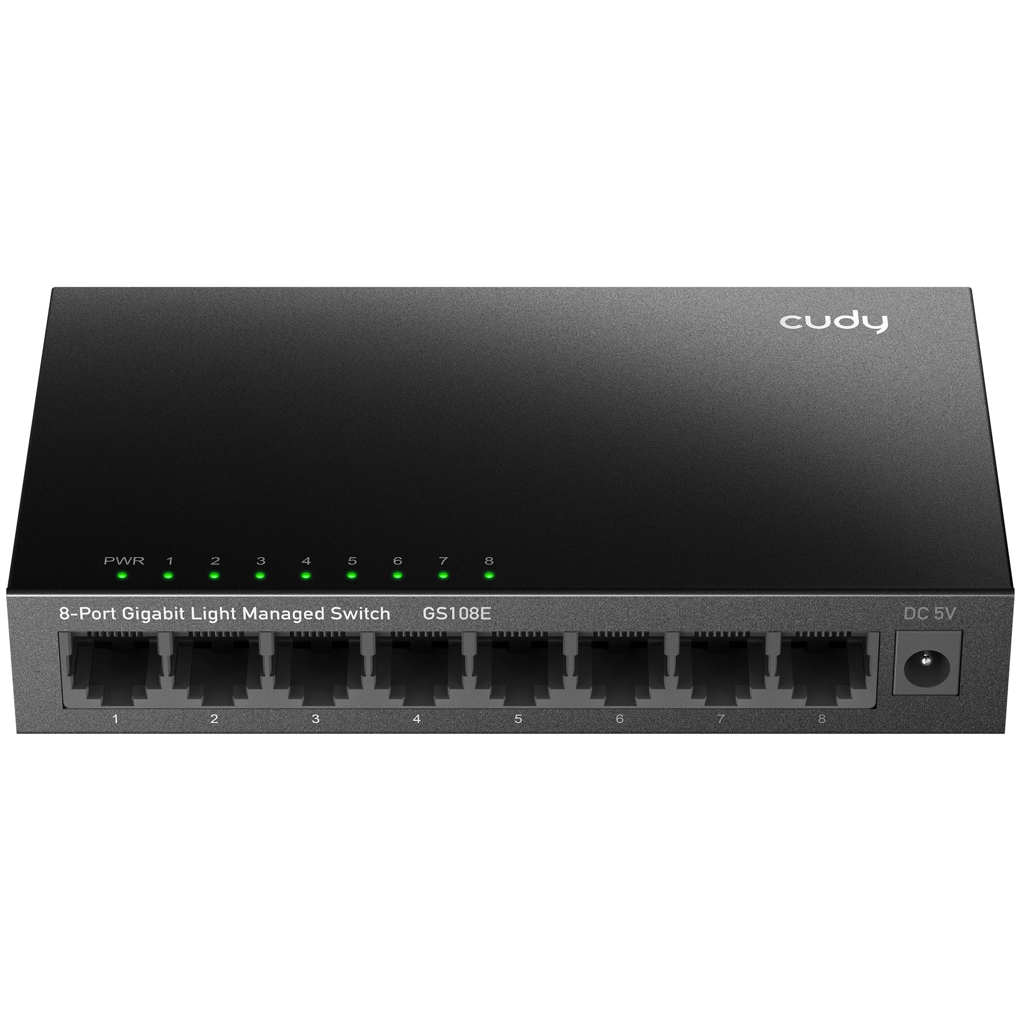 Cudy 8 Port Gigabit Switch, Easy Smart Managed, Plug & Play Desktop/Wall-Mount, Sturdy Metal w, Support QoS, Vlan, IGMP and DHCP, GS108E