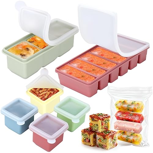 Mity rain Silicone Freezer Trays Set for Soup Cubes