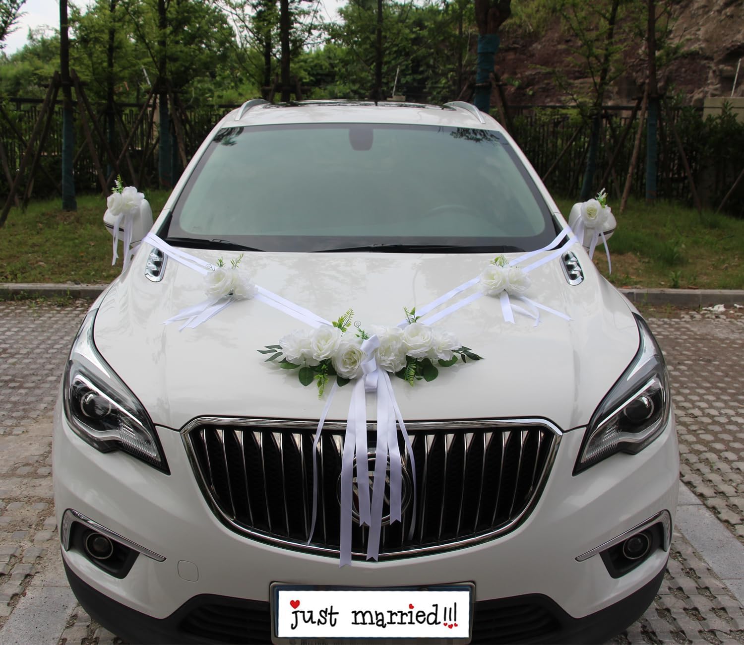 Teljes esküvői autó dekoráció szett
