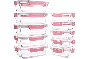 Pink Tupperware Glass Food Storage Containers