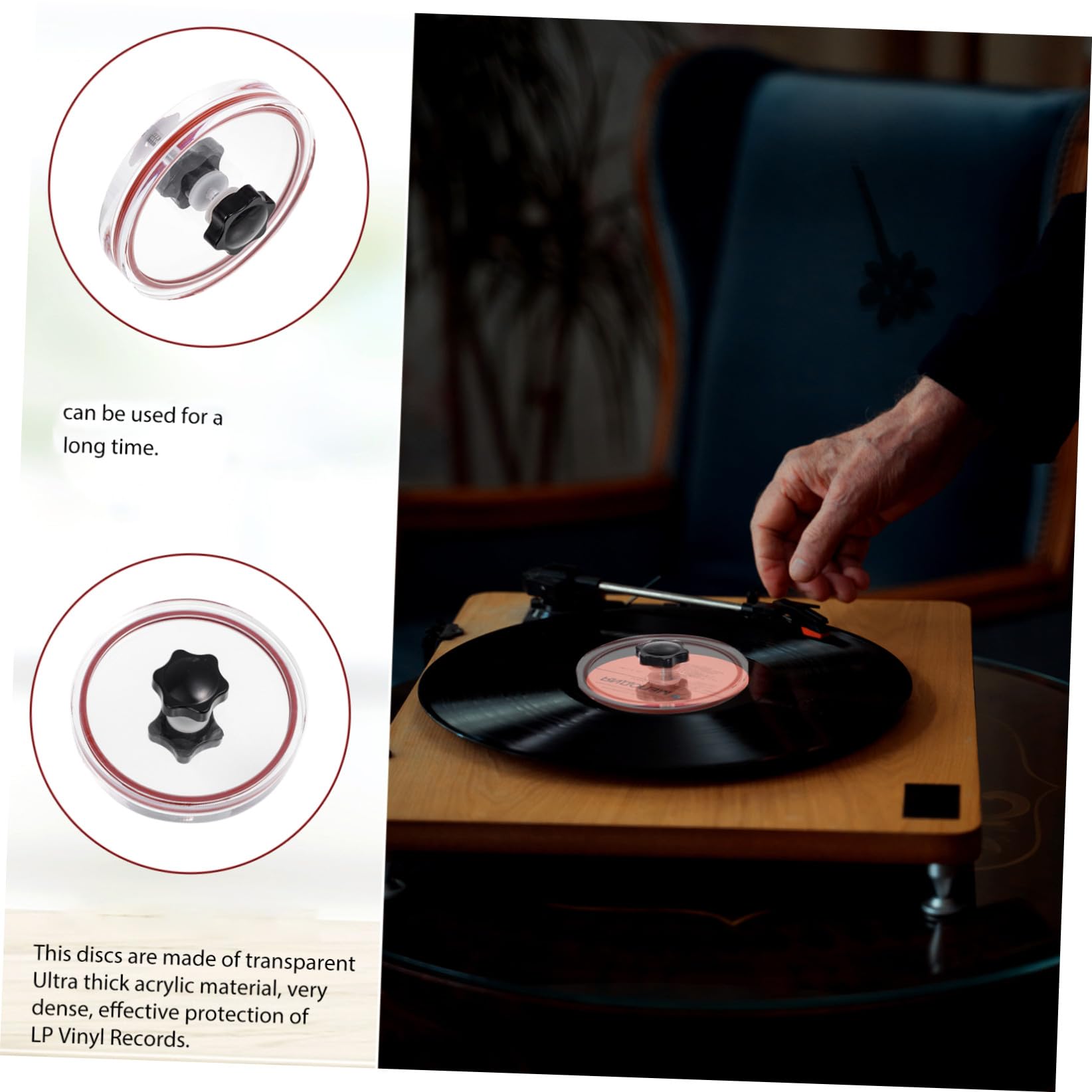 Homoyoyo 1pezzi Salva Etichette Per Dischi Vinile Con Panno e Sacchetto Trasparente Protezione Per La Pulizia Dei Dischi Vinile Realizzato Ultra Spesso Design Compatto e Durevole