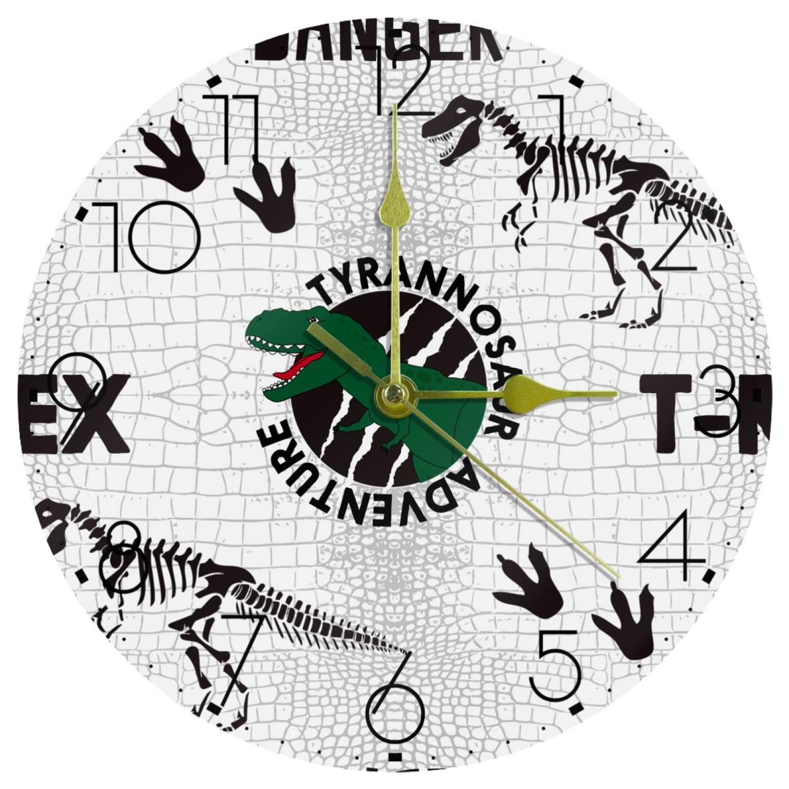 Horloge murale décorative dinosaure pour réveiller la déco d'une salle de bain