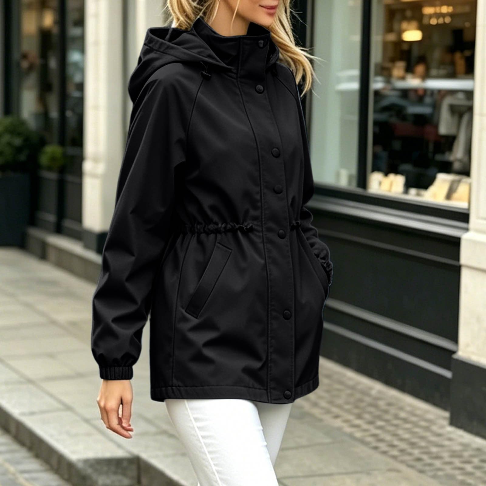 Jamicy Veste Femme Streetwear Quotidien Blouson Chic Confortable Manteau