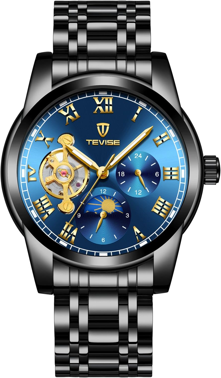 ShanniRuo Swiss Mechanical Watch Sports Automatic Mechanical Watch Waterproof Casual Men's Watch