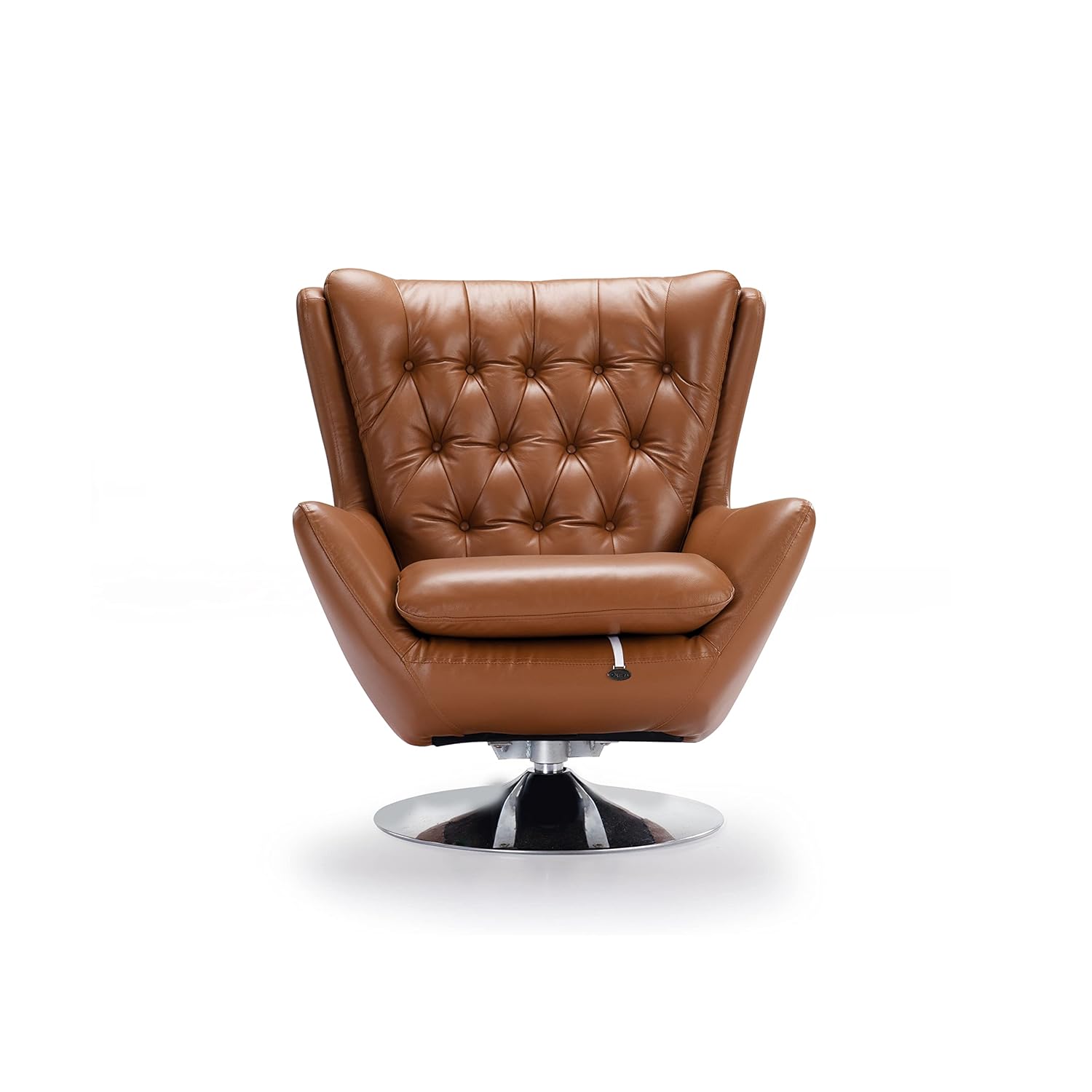 Durian Rosslyn Leather Lounge Chair with Swivel Function Chair for
