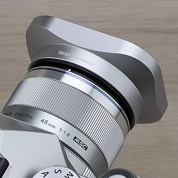 Amazon.com : Haoge LH-OM45-W Metal Square Lens Hood for Olympus M