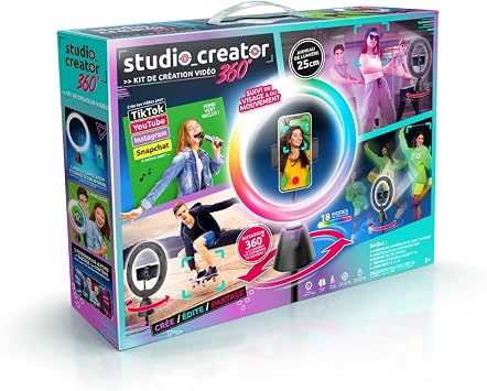 Studio Creator 360 Video Maker Kit, 360 Motion Tracking, LED Ring Light, XL Green Screen, TikTok, Youtube, Influencers
