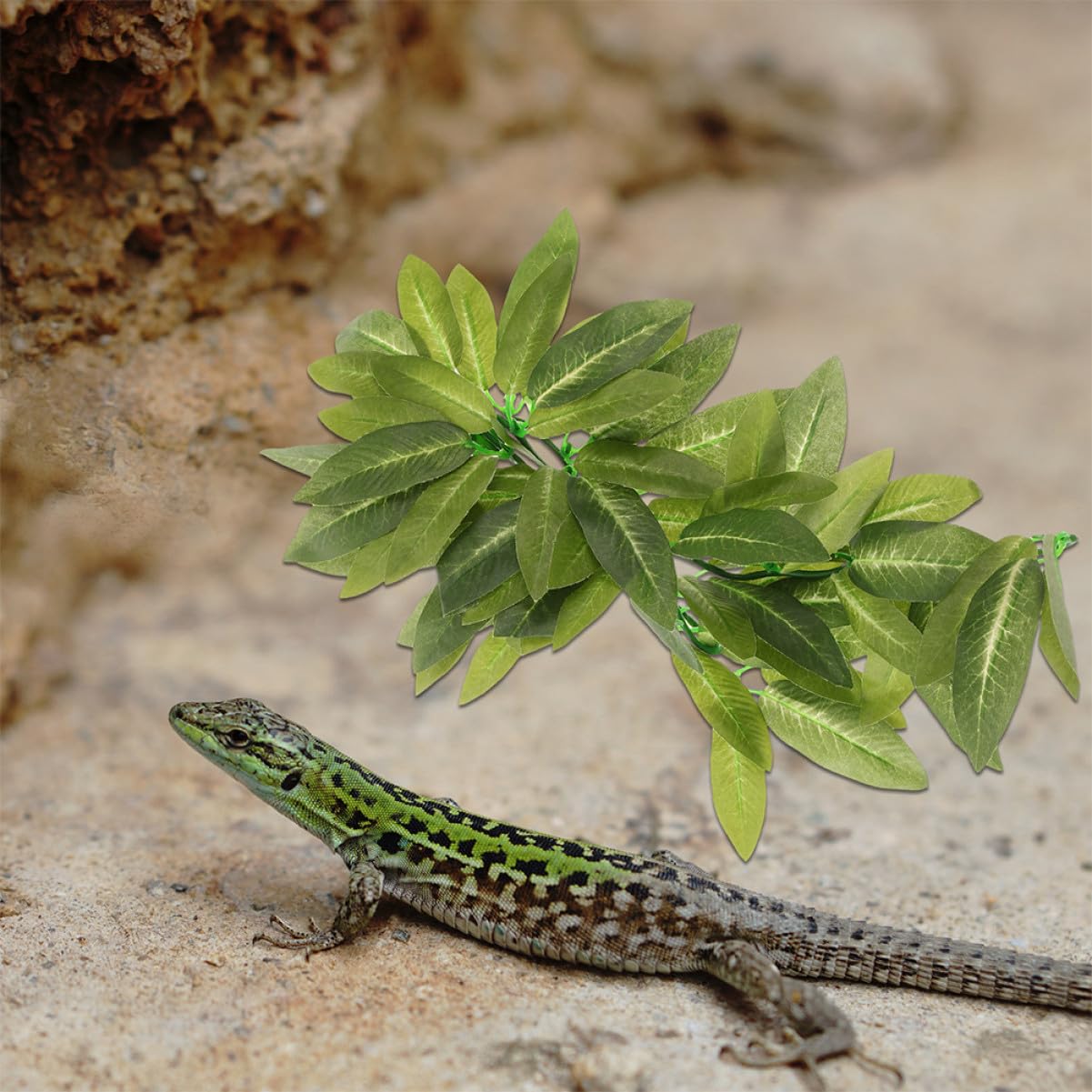 UPKOCH 6piezas Plantas para Reptiles de Plástico para Decorar Terrarios Enredaderas Artificiales Colgantes para Acuarios de Reptiles Decoración para Terrarios de Serpientes