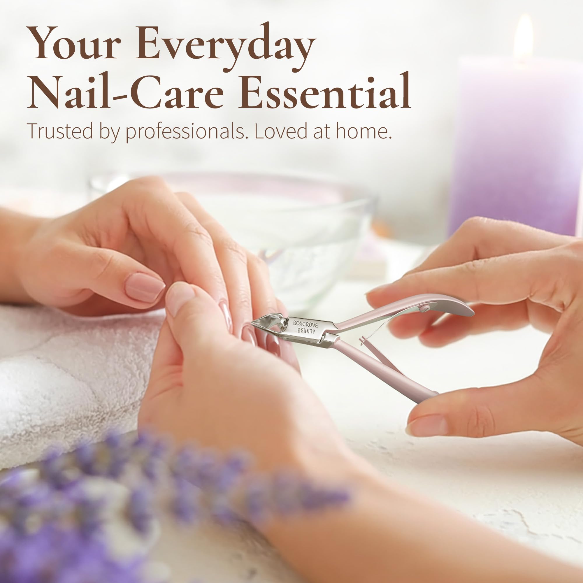 Cortador profesional de cutículas y empujador de manicura, herramientas de manicura con doble resorte, herramienta perfecta para el cuidado de las uñas para manicura y pedicura en casa, spa, salón,