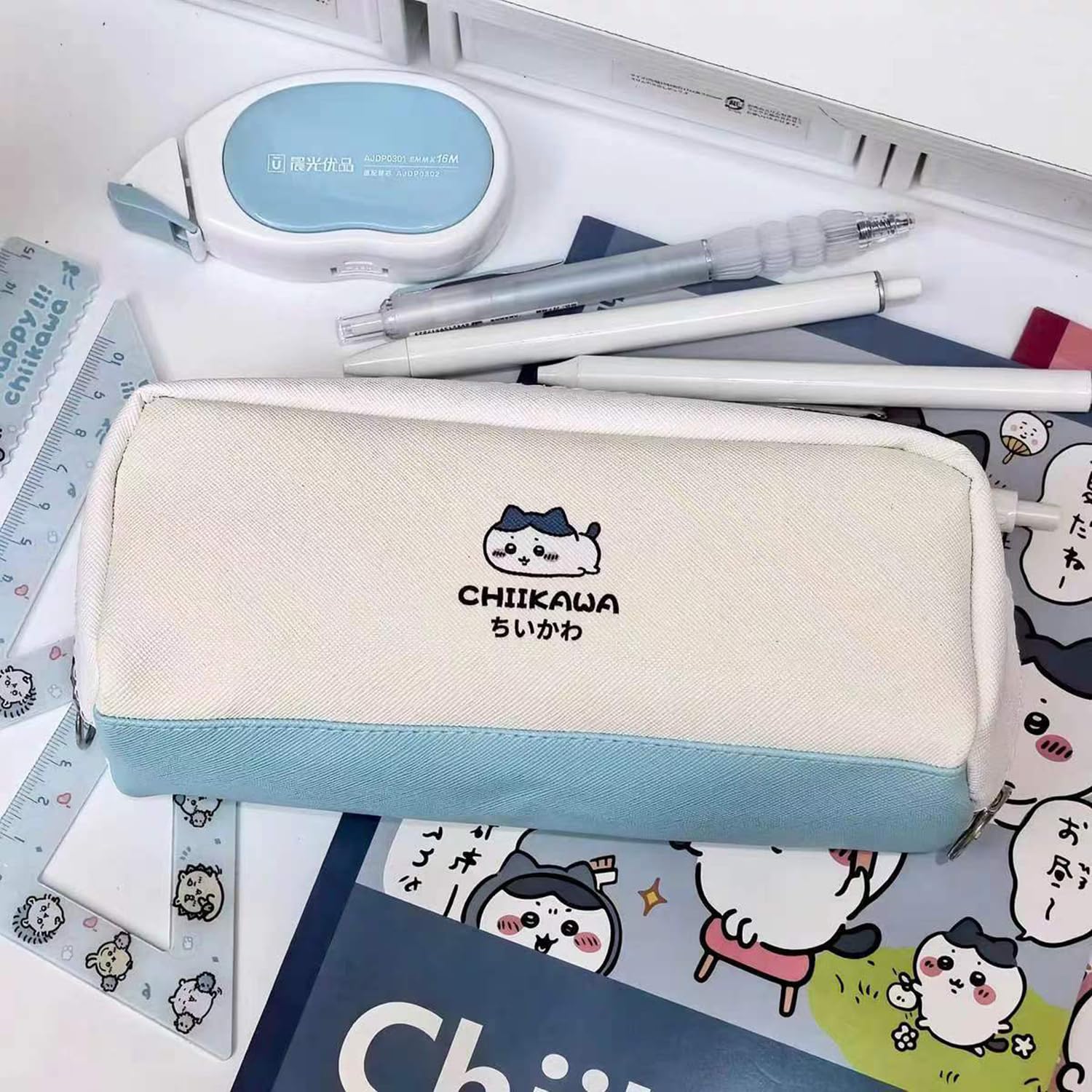 Amazon.co.jp: ちいさくてかわいいやつ ペンケース 筆箱 透明 大容量
