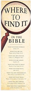Where to Find It in The Bible Bookmarks, 2 x 6 inches, 25 Bookmarks