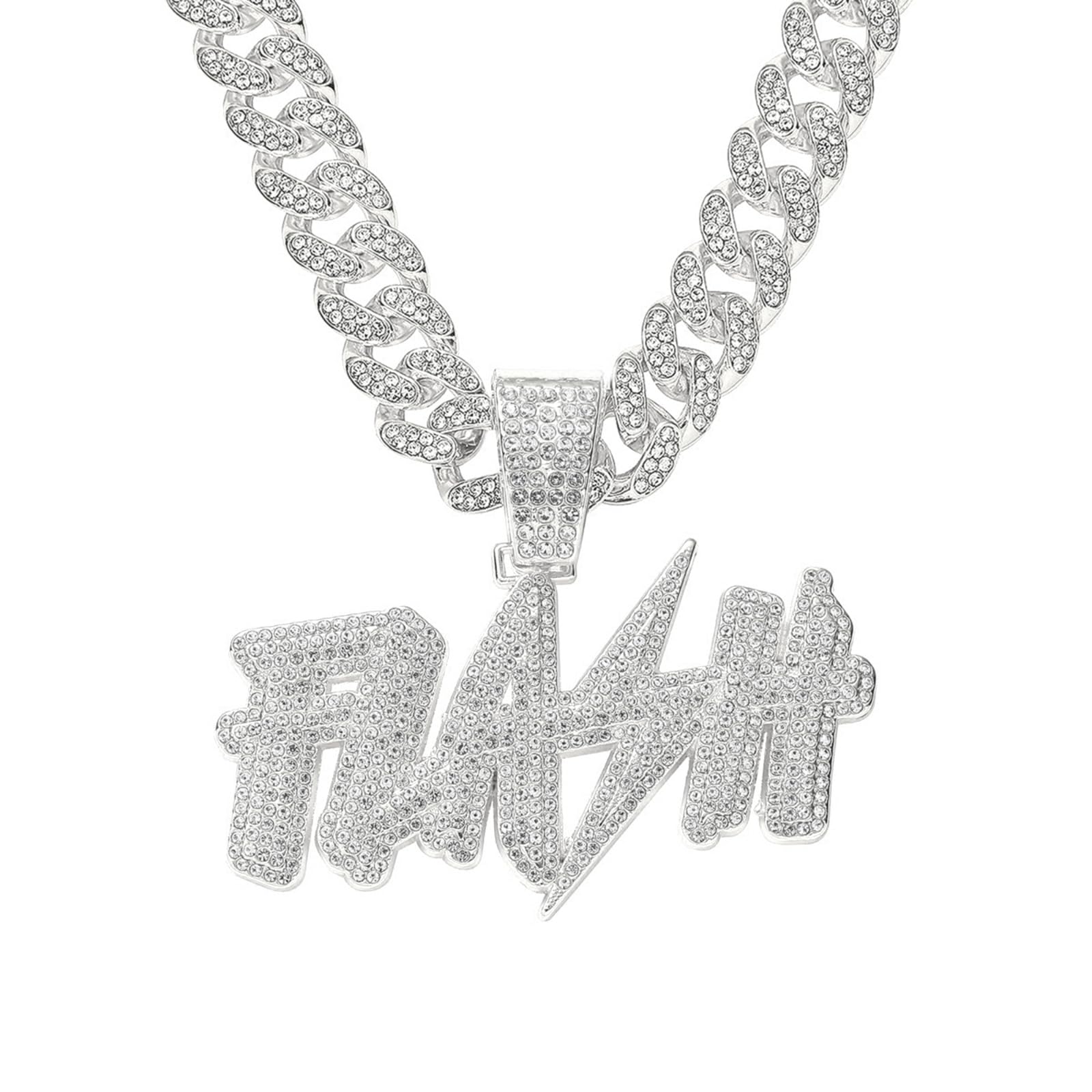 Joyería cadena cubana de alta gama con pedrería brillante estilo hip hop 4
