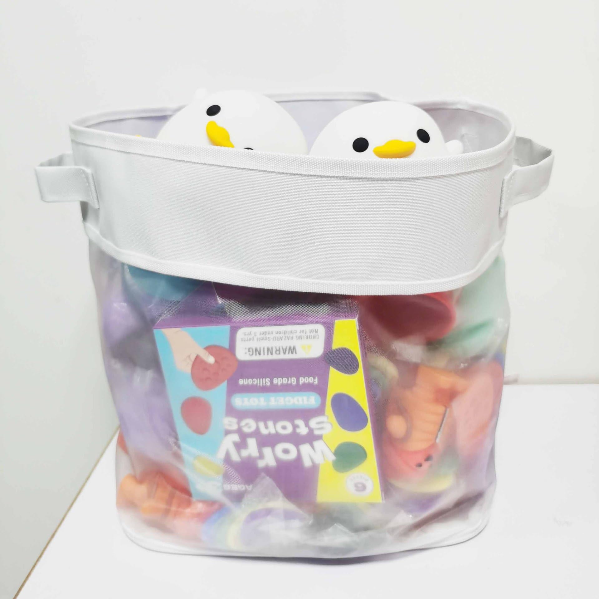 1 bolsa de almacenamiento para juguetes de bañera, organizador colgante para juguetes de baño, bolsa de malla para guardar y clasificar juguetes