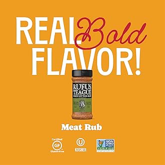 Rufus Teague Meat Rub, 2 Pack, Premium Barbecue Seasoning & Dry Rub for Smoking and Grilling, Award-Winning Flavor for Beef, Pork & Chicken, Gluten-Free, 6.5 oz