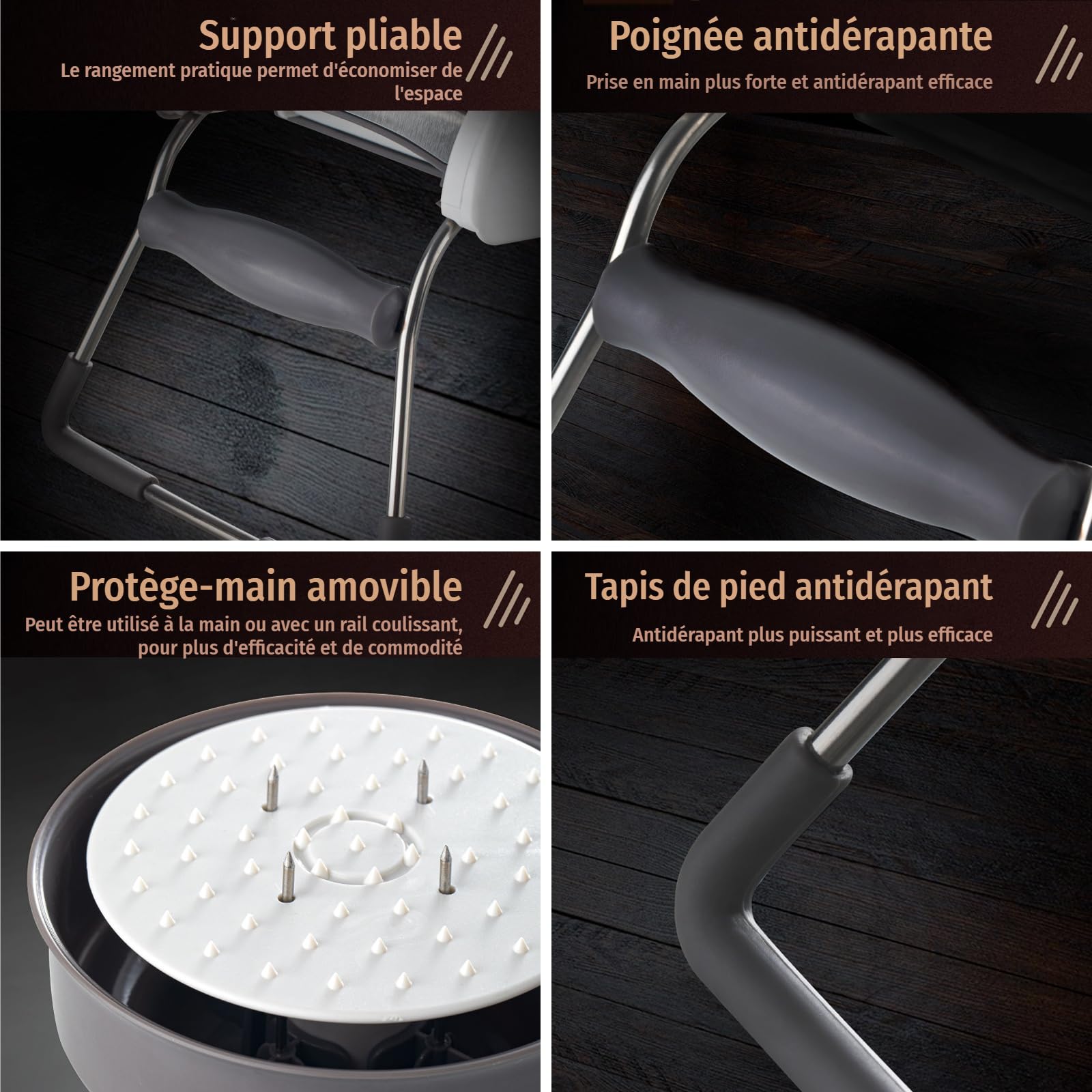 Mandoline de cuisine professionnel mandoline légumes réglable multifonctions acier inoxydable avec pied antidérapant