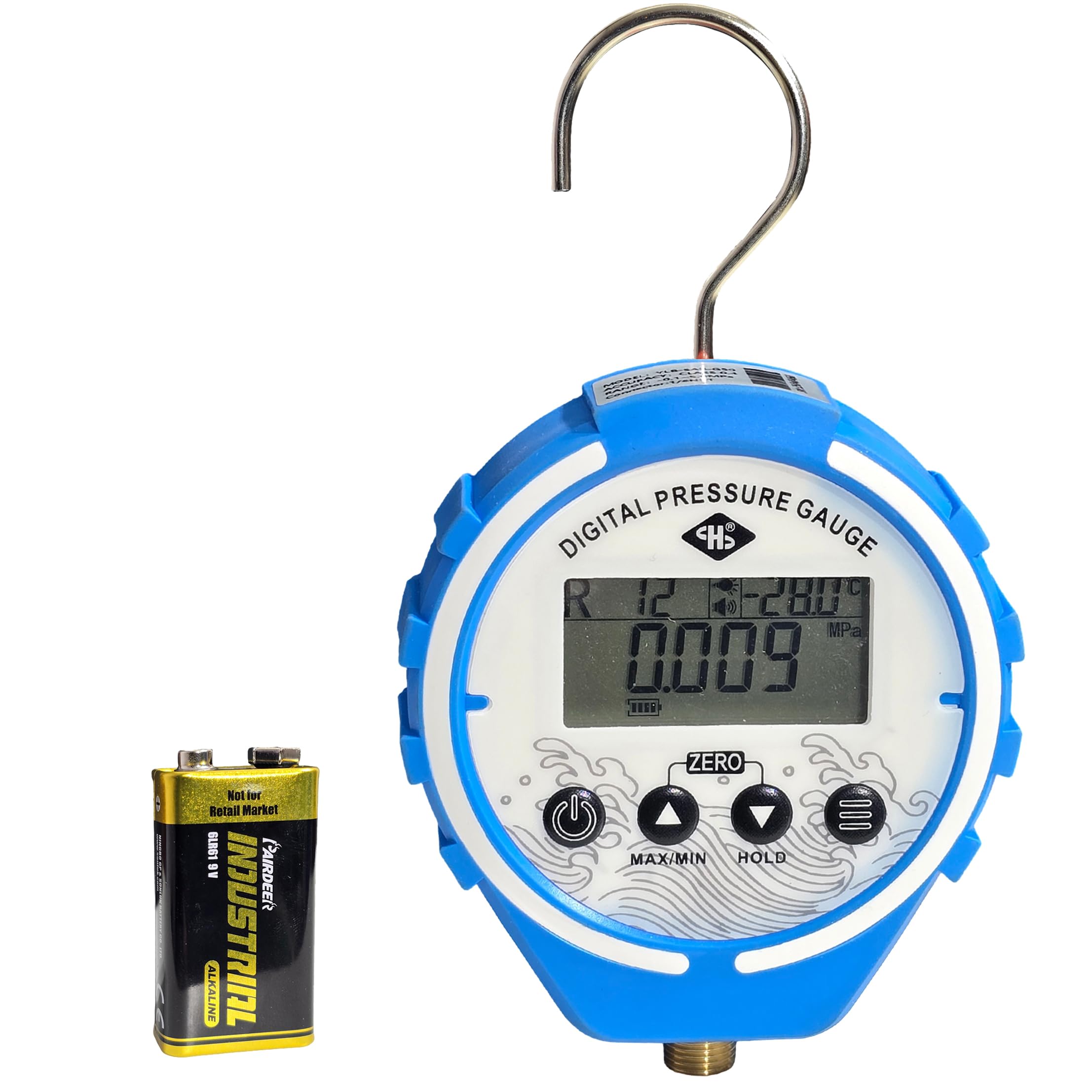 Digital Craft Smart Digital Pressure Gauge Manifold for HVAC Refrigeration with Vacuum Meter & Temperature Display R12 R22 R134 R404 R410-image-24