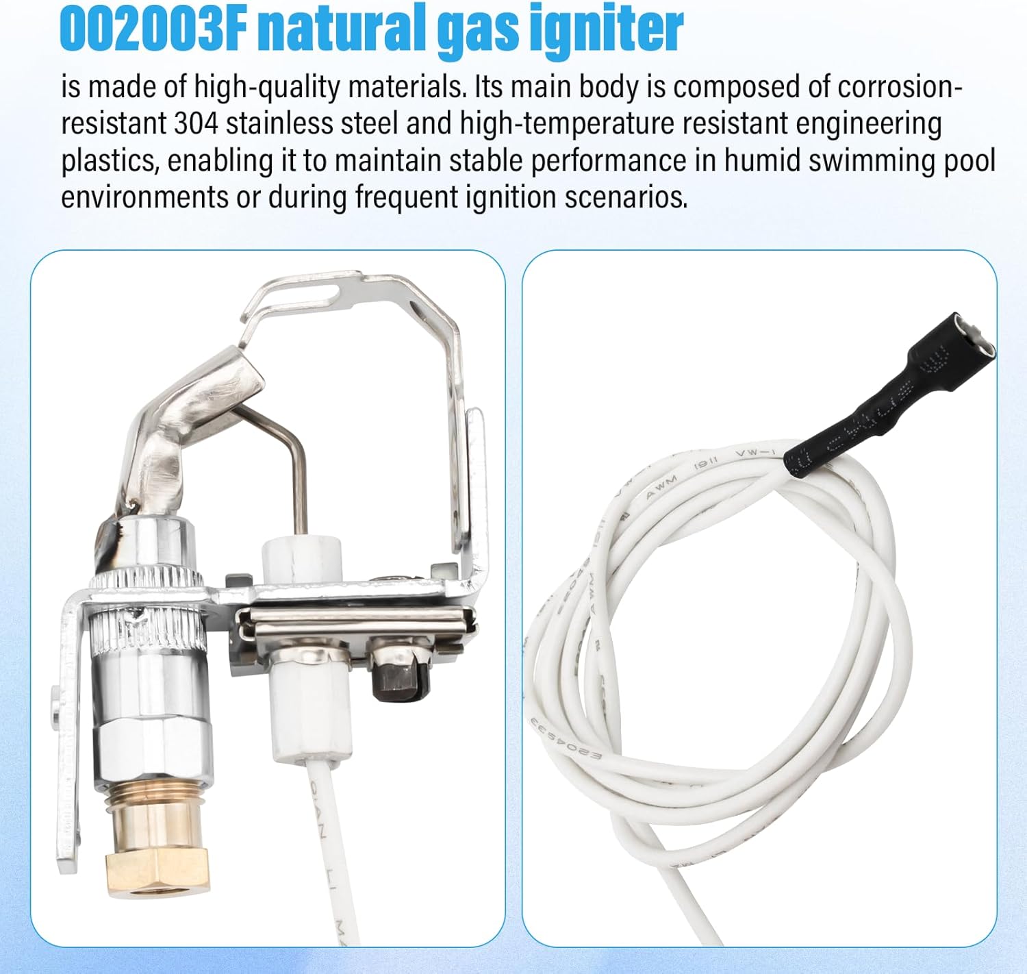 002003F Pilot Natural/Propane Lid Compatible with Raypak Pool Heater, Replacement for Raypak 106A, 206A, 266A, 336A, 406A, 405B, R403, RP2100, R156A Pool & Spa Heater Pilot Natural