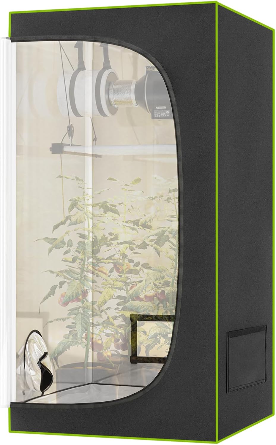 SPECILITE 2x2FT Grow Tent, 24"x24"x48" 600D Diamond High Reflective Mylar Indoor Greenhouse with Observation Window and Floor Tray for Hydroponic Indoor Plant Growing