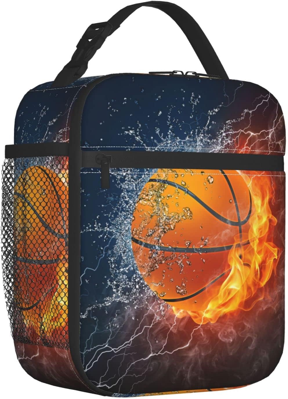 Cool Basketball Ball Lunch Bag For Men Boys Insulated Lunch Box Reusable Lunchbox Waterproof Portable Lunch Tote - Image 2