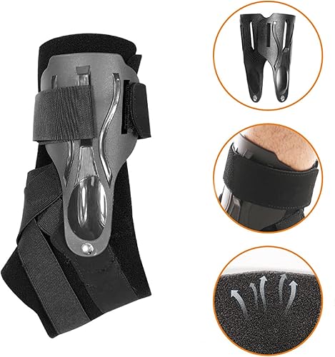 Miniatura 4 de Tobillera de compresión estabilizador de tobillo con férula para niños y adultos, correas ajustables, soporte de tobillo, protector de pie para