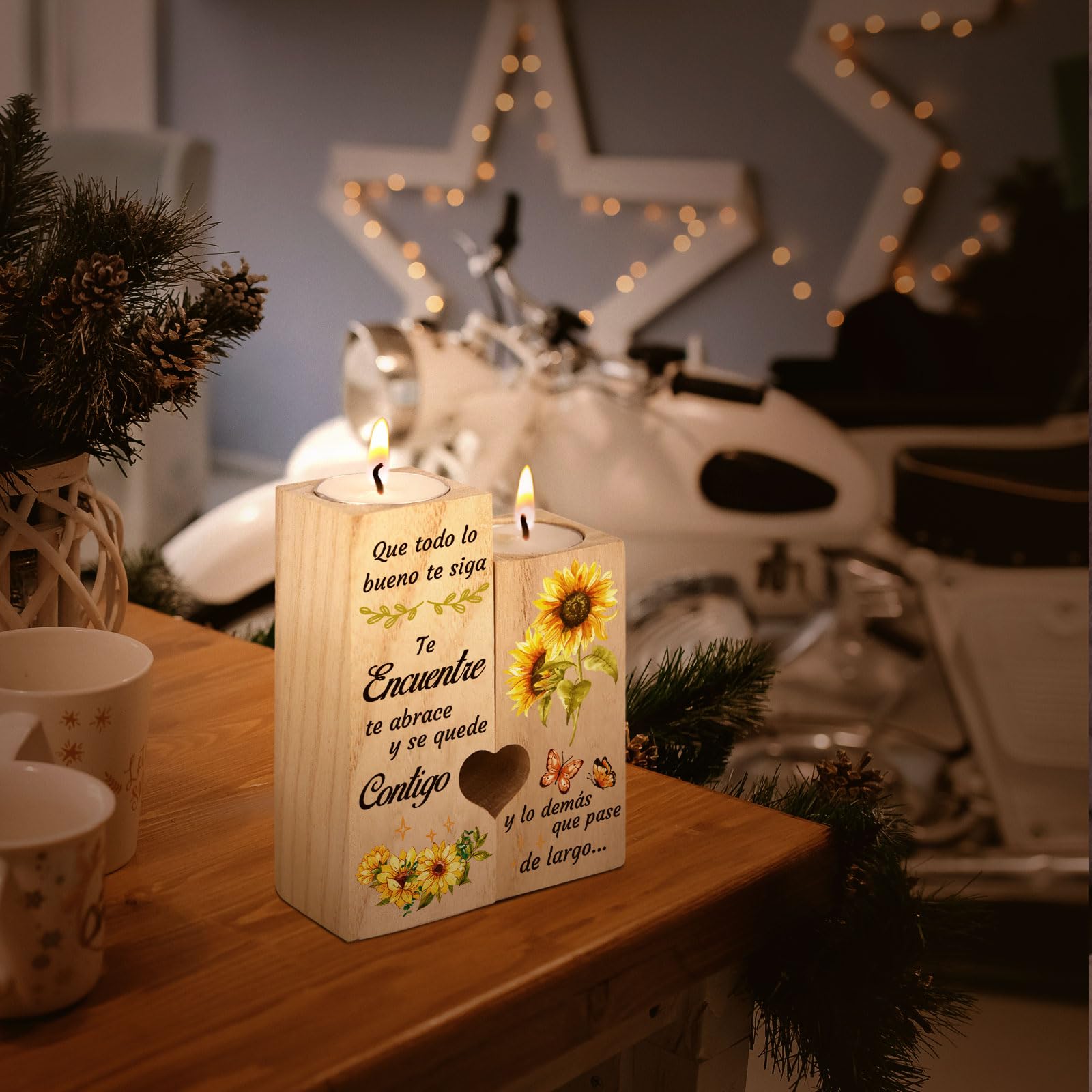 Regalos Dia de la Madre, Regalos Originales para Mujer, Candelabro, Regalo Cumpleaños Mujer, Regalos Mujer, Regalo Amiga Hermana, Candeleros LIZHI