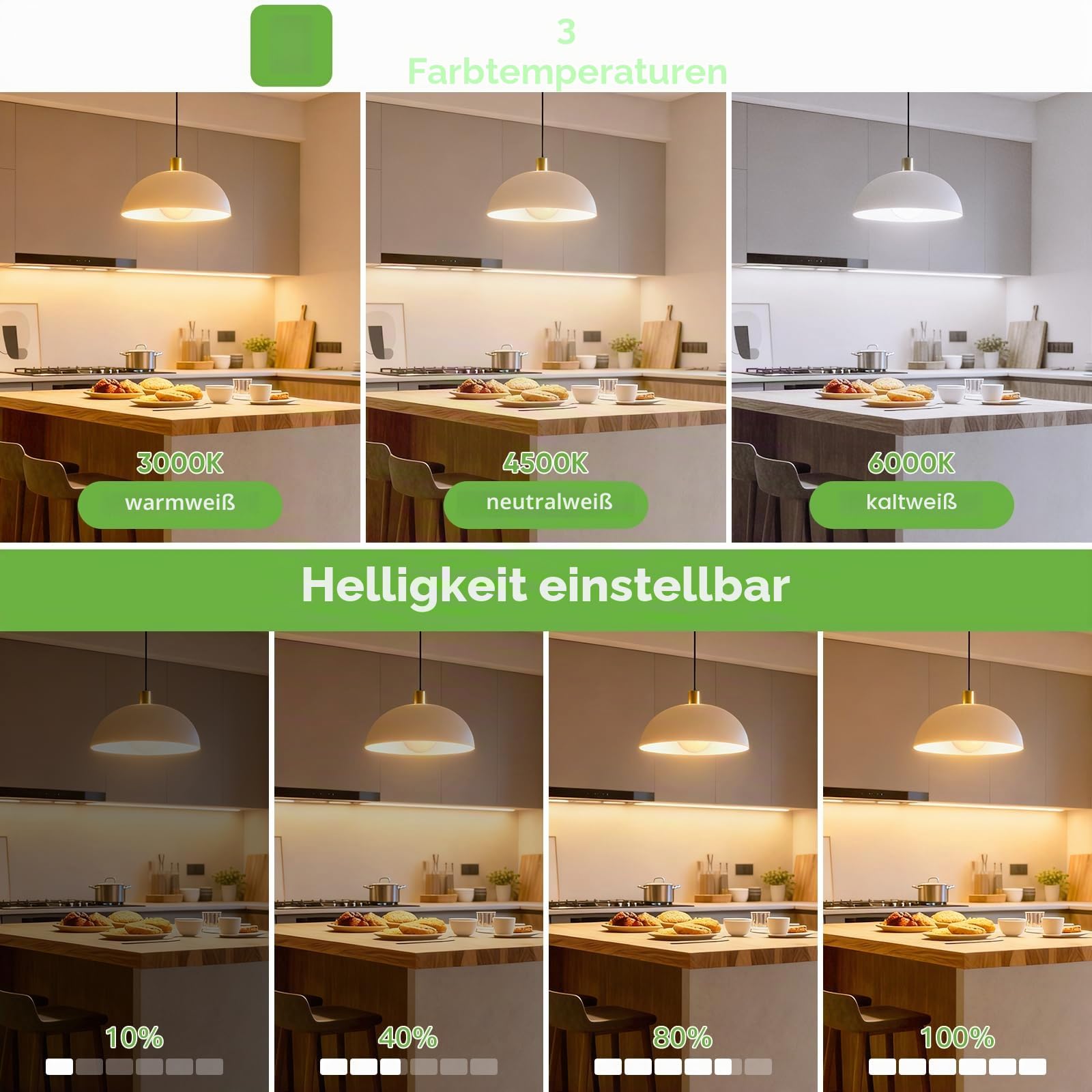 Kimjo E27 Wiederaufladbare Glühbirne mit Fernbedienung, 3 Farben, 4 Stück