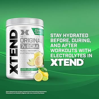 XTEND RECOVERY + レモン味 XTEND Original BCAA Powder 7g BCAA and 2.5g L-Glutamine, Sugar