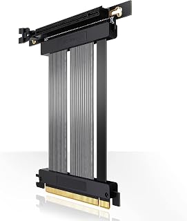 EZDIY-FAB [20cm] PCIE 4.0 16x Extreme High Speed Riser Cable PCI Express Port GPU Extension Card-Right Angle Connector