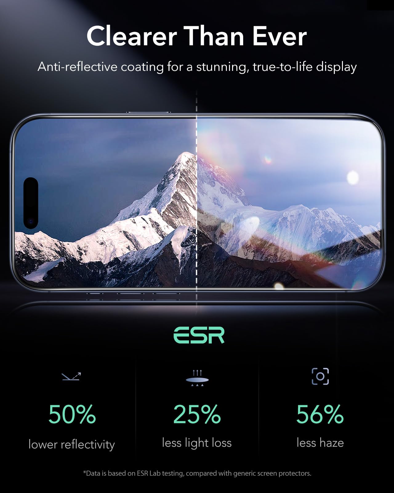 ESR Verre Trempé pour iPhone 17 Pro Max, 9H+ Protections D'écran, Armorite Ultra-résistant de Qualité Militaire, Incassable et très durable, avec Plateau UltraFit Mis à Jour, Lot de 3
