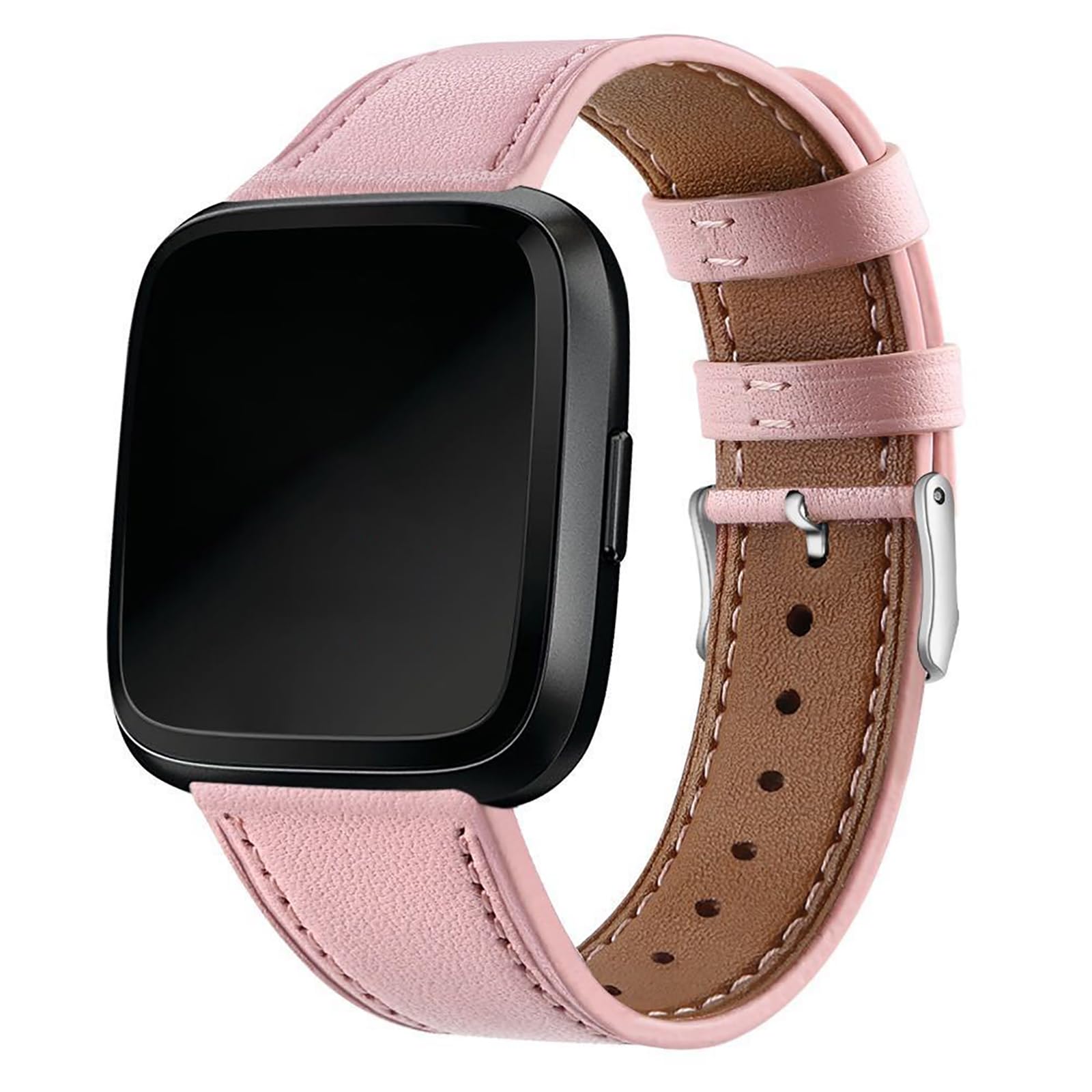 Bracelet cuir Fitbit Versa Lite rechange montre connectée Versa 2 rose