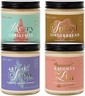 12 Christmas Apartment Balcony Ideas with Warm Holiday Vibes 39 Wax & Wit Christmas Candles Gift Set Scented, Winter Holiday Set of 4 Pa...