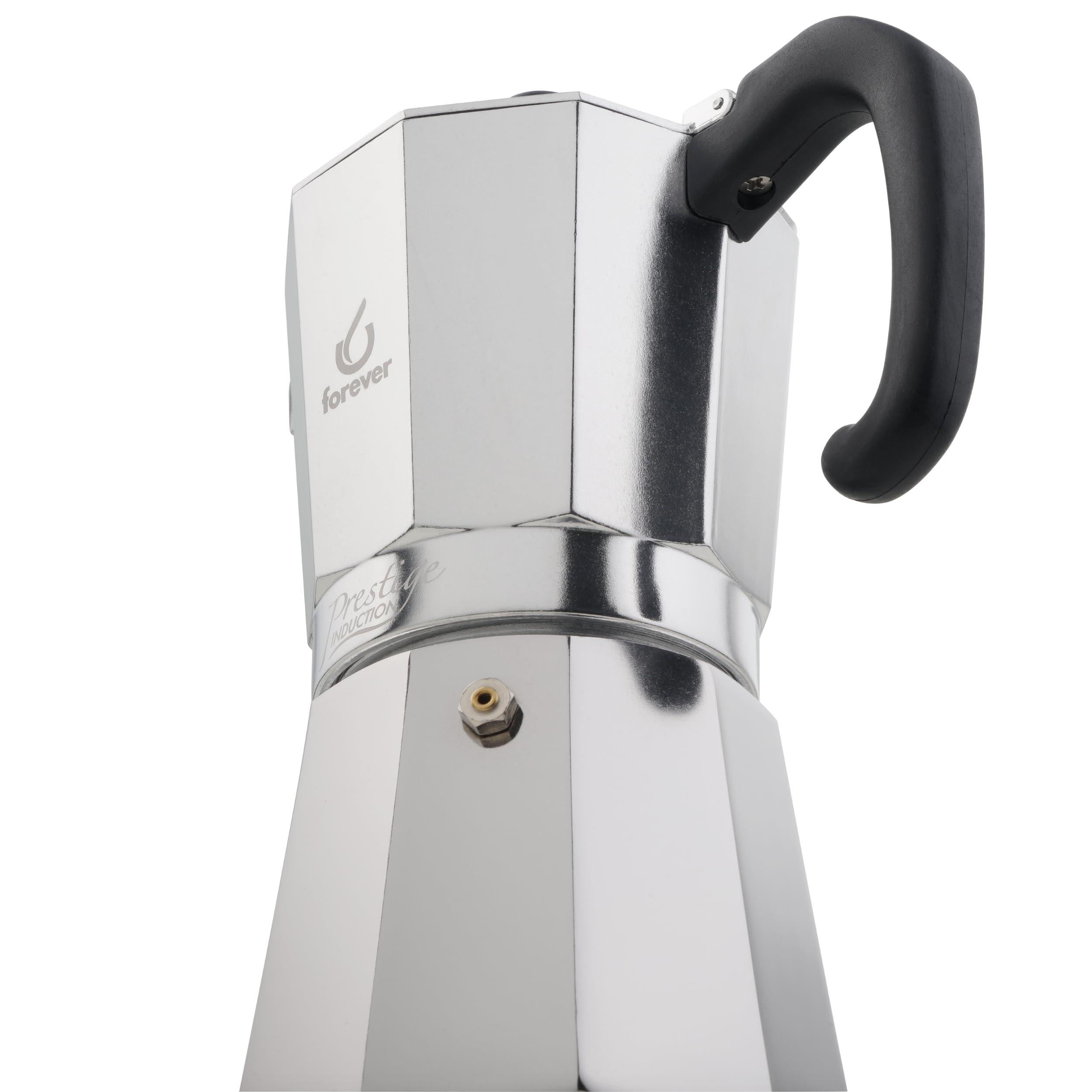 FOREVER Espressokocher für Induktion, Miss Moka Prestige Induction, Espressokocher für Zuhause, tragbare Kaffeemaschine für Reisen, inklusive Silikondichtung (9 Tassen)
