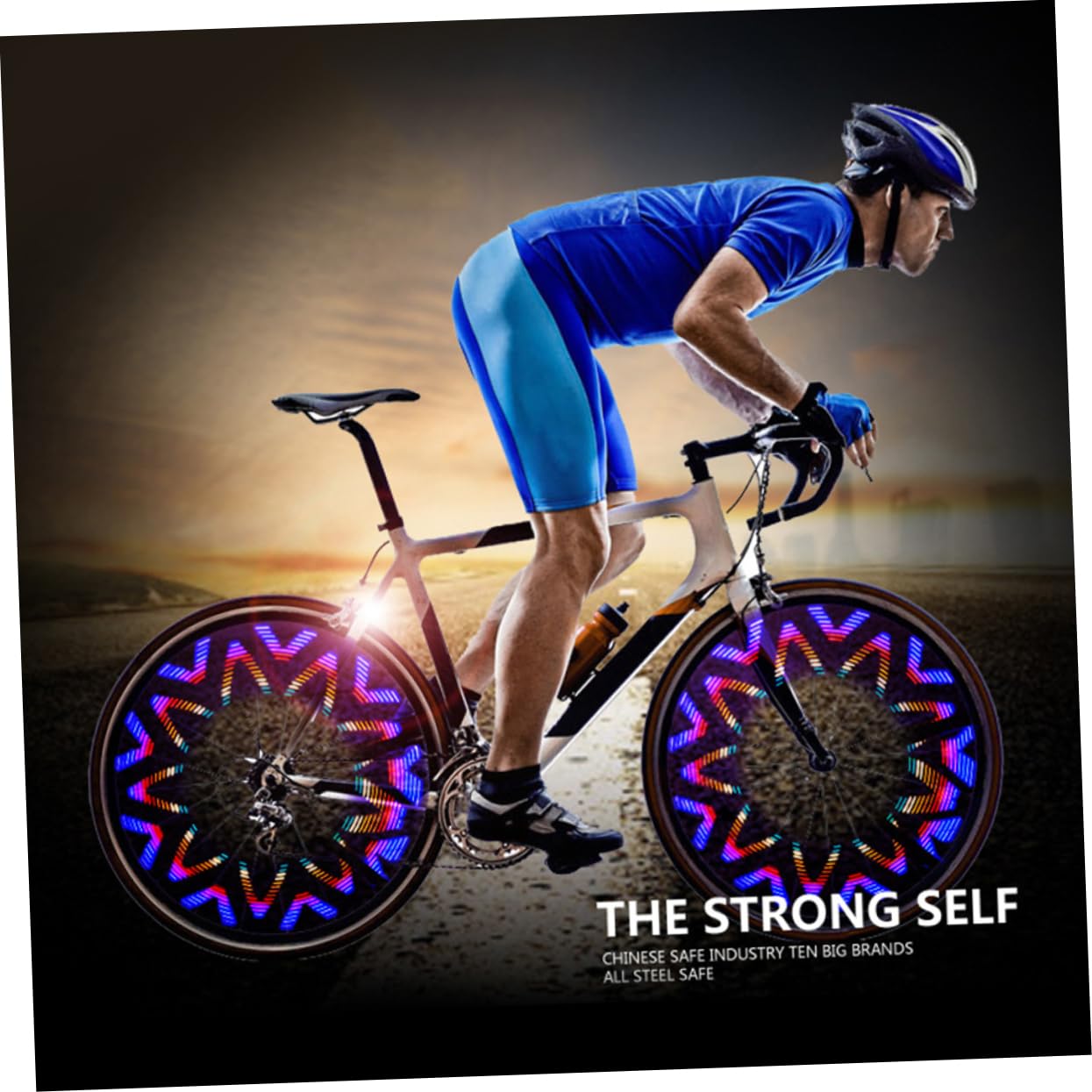 BESPORTBLE Lot De 3 Éclairages LED pour Roues De Vélo 42 Styles Éclairage De Nuit Idéal pour La Conduite