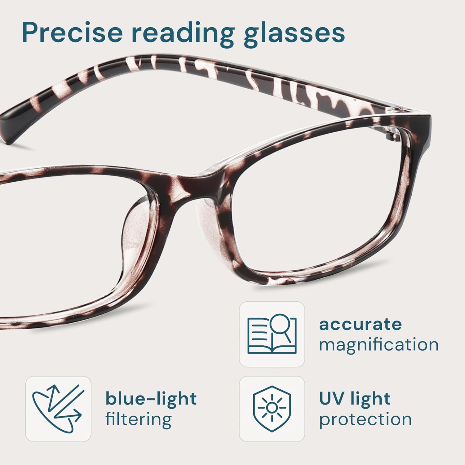 gaoye +1.5 multi pack reading glasses - blue light blocking lenses, tr90 frames, uv400 - eyeglasses with clear vision *black + bright leopard + leopard + clear 1.5 x
