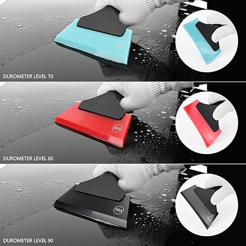 Miniatura 2 de EHDIS Escobilla de goma pequeña multiusos para ventana, vidrio, puerta de ducha, escobilla de limpiaparabrisas de automóvil con diferente dureza,