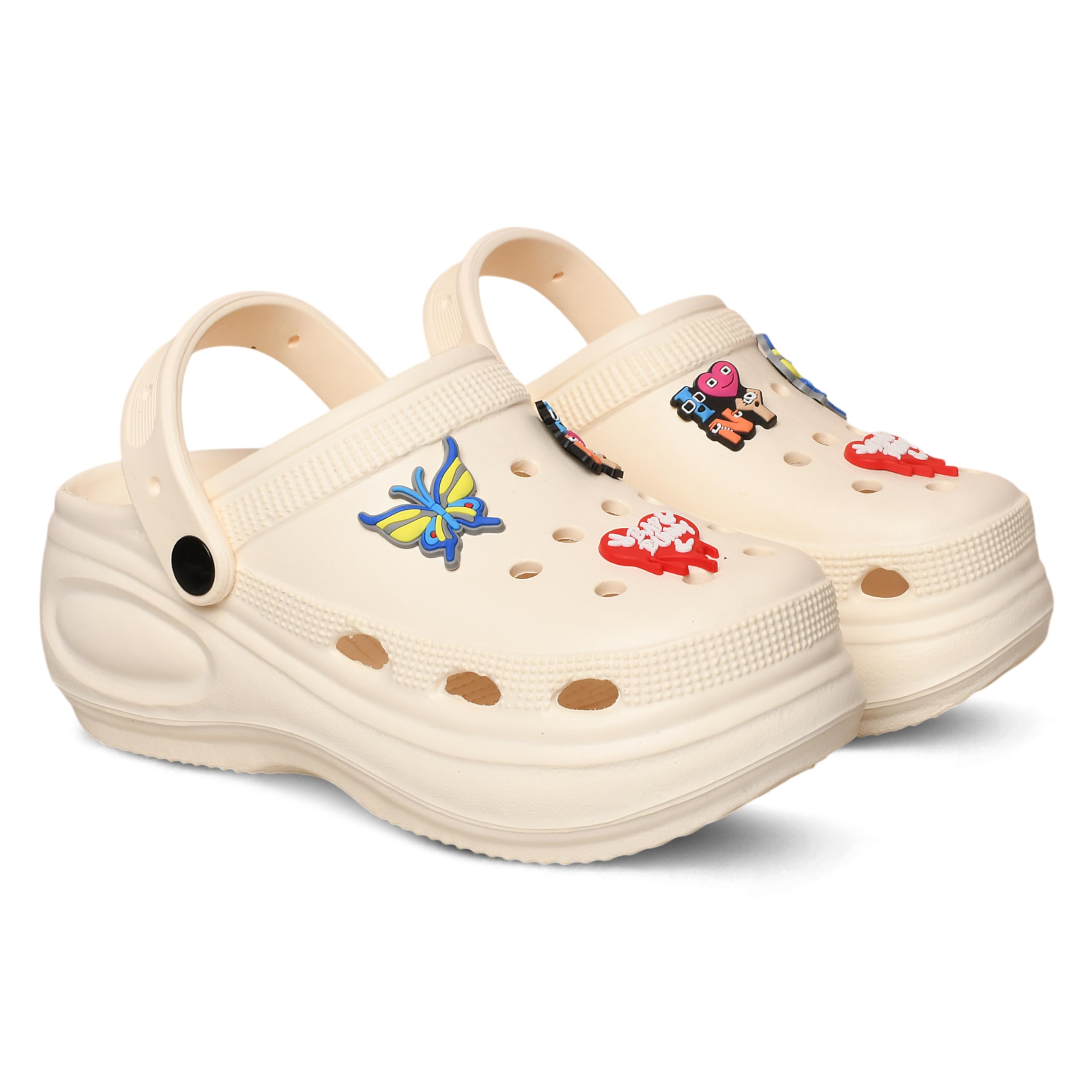 Comfortable Slip-On Clogs with for Kids & Adults | Waterproof Casual Shoes with Fun Accessories Purple